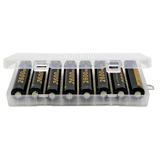 Батарея для батареи нового нового продукта прозрачный материал PP 18650 батарея 8 -й узел для хранения ящик для хранения защиты бесплатная доставка