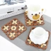 Nhật bản-phong cách tre placemat cách nhiệt pad vuông bộ đồ ăn tấm bảng pad pad chống nóng pad nồi pad bát mat bảng mat