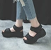Dép có đế dày nữ Velcro 2017 mùa hè mới hoang dã hở ngón tăng rocking giày kích thước nhỏ cao gót muffin với sandal nữ Sandal