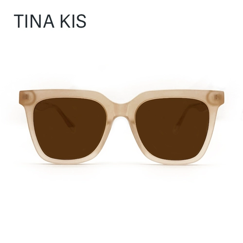 Чай с молоком, ретро солнцезащитные очки, премиум класс, защита от ультрафиолета, по фигуре