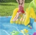 Mới lớn cá mập inflatable pad hồ bơi với slide có thể phun nước vườn hồ bơi phim hoạt hình động vật đồ chơi bóng hồ bơi