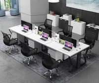 Bàn nhân viên 4 người nội thất văn phòng Thâm Quyến đơn giản hiện đại làm việc nhân viên bàn màn hình ghế văn phòng - Nội thất văn phòng ghế ngồi văn phòng