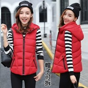 Chống mùa thu và mùa đông xuống cotton ngắn vest của phụ nữ áo khoác Hàn Quốc phiên bản của tự trồng dày bông độn coat ladies vest vest