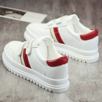 Phiên bản Hàn Quốc của giày trắng nữ hoang dã 2018 mùa hè mới in giày vải sinh viên đế dày đế giày đế bằng màu trắng giầy mọi nữ
