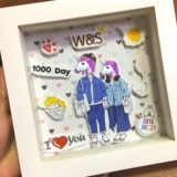 Трехмерная фоторамка на день Святого Валентина для влюбленных, DIY, делается под заказ, подарок на день рождения