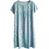Đặc biệt bông lụa đồ ngủ phụ nữ mùa hè trung niên cộng với phân bón để tăng bông ngắn- tay nightdress nhân tạo bông nhà ăn mặc Đêm đầm