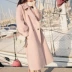 2017 mùa thu và mùa đông new coat Đèn Lồng tay áo len coat của phụ nữ eo phần dài dày ulzzang len quần áo Accentuated eo áo