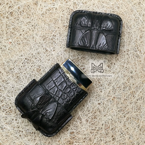 Зажигалка, оригинальный чехол ручной работы, крокодил, делается под заказ, из натуральной кожи