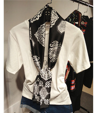 шарф 春秋季绸缎复古碎花长款丝巾仿真丝围巾女装饰韩国东大门小领巾