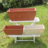 Али длинная квадратная толстая смола выпуклая цветочная горшка Дом Внутренний балкон посадка цветов овощи, мульти -мичные длинные бункеры