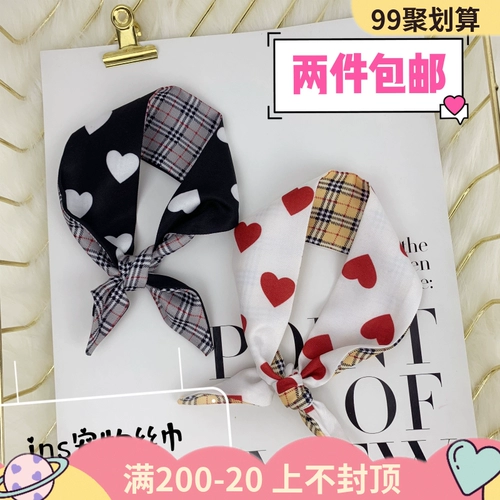 Семейство Nuomi Новый продукт Pet Cat Dog Photo Silk Scarf Camera net Red Love Два -колора плюшевых медведей Belobe Bears