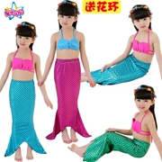Trẻ em của nàng tiên cá bơi quần áo cô gái công chúa nàng tiên cá đuôi bơi váy cô gái bãi biển chia mặc bikini