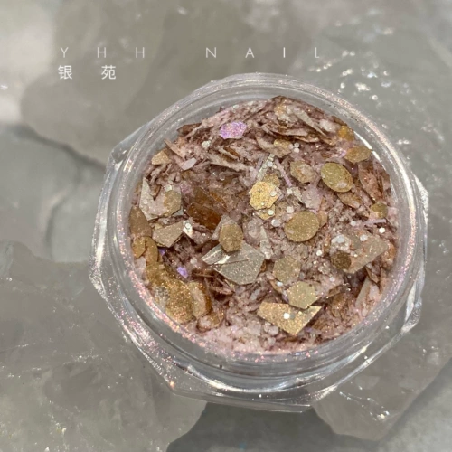 Sakura Hehh [Yin Garden] Sakura Nail Naving Украшение блесток европейское порошковое порошок фольги для падки.