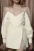 Váy nhỏ lụa trong mờ váy ren vải tuýt năm 2020 váy dạ hội trắng phụ nữ mùa đông mới