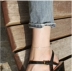 S925 sterling bạc may mắn sáu cánh sao vòng chân Hàn Quốc phiên bản của Sen đơn giản chân retro dây nữ sinh viên bạn gái món quà lắc chân thủ công Vòng chân