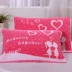 Gối khăn bông người lớn jacquard dày mã hóa mềm màu hồng cổ điển cặp khăn gối khăn bông không phai vỏ gối anime Khăn gối