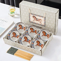 6 мисок из коня 6 мисок и 6 палочек для еды