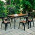 Sắt ngoài trời bàn ghế kết hợp ngoài trời sân ngoài trời ban công vườn năm mảnh giải trí ghế bàn cà phê nhỏ đồ nội thất Đồ gỗ ngoài trời