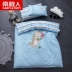Nam cực mẫu giáo quilt ba mảnh bông con bé giường cũi em bé nap giường sáu mảnh thiết lập với lõi 	drap giường cho bé trai Bộ đồ giường trẻ em