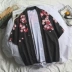 Trung Quốc phong cách thương hiệu cá chép Nhật Bản cá koi in kimono nam ukiyo-e thủy triều nửa tay áo chống nắng quần áo áo choàng áo bomber Áo khoác đôi
