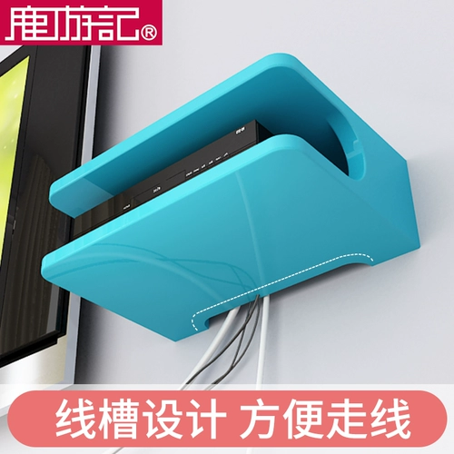 Верхняя коробка полка телевизионная стена общедоступный зал установил стену на стене бонсай, установив полку хранения маршрутизатора маршрутизатора