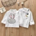 2018 mùa xuân trẻ em áo sơ mi Hàn Quốc phiên bản của cô gái dễ thương mèo phim hoạt hình thêu áo sơ mi trẻ em dài tay áo sơ mi