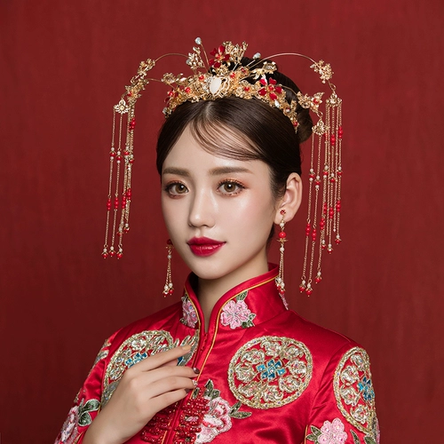 Аксессуар для волос для невесты, классический комплект, классическое ханьфу, китайский стиль, коллекция 2023, простой и элегантный дизайн