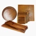 Tấm gỗ hình chữ nhật khay gỗ hộ gia đình sáng tạo khay bánh mì bằng gỗ retro món ăn tập Châu Âu khay trà