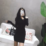 Односторонний приталенный лонгслив, эластичное платье, юбка, с акцентом на бедрах