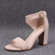 Giày đế xuồng đế xuồng đế dày một dòng mới của Mỹ có khóa kéo phía sau thời trang cao gót sandal cỡ lớn nữ - Sandal