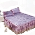 Mùa hè giường váy giường bìa mat ba bộ băng lụa ghế 1.8 m giường điều hòa không khí ghế non-slip dày ráp mát mat Váy Petti