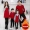 Áo lưới đỏ cha-con xuân hè 2019 mới mẹ con gái mặc váy ngoại ngoại giả hai mẹ con ba cổ áo. - Trang phục dành cho cha mẹ và con