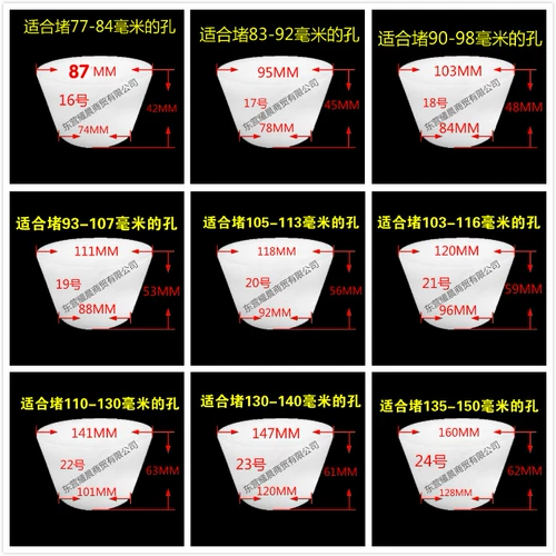 Силиконовая штекерная заблокированная пробка для пробок для заглушки с заглушением трубы -устойчивый