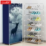 Простая стойка для обуви многослойная сборочная пыль -Напряженная домашняя -провинциальное пространство для маленькой стойки для обуви в общежитие общежития для спальни.