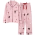 Bộ đồ ngủ nữ ở Nam Cực mùa xuân và mùa thu cotton dài tay hai mảnh phù hợp với áo len phiên bản Hàn Quốc của thiếu nữ phục vụ tại nhà mùa hè - Bộ Pajama