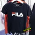 FILA Fila 18 mùa hè nam giới và phụ nữ vài mô hình đan thể thao ngắn tay T-Shirt F11W818104F 's 25643140 áo thun lining Áo phông thể thao