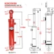 cảm biến hành trình xi lanh thủy lực Xi lanh thủy lực Xi lanh thủy lực xi lanh thủy lực hai chiều 63 nâng nhỏ Lắp ráp trạm bơm thủy lực 5 tấn kính thiên văn ti ben thủy lực