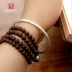 Nanxu Craftsman Bạc Solid Silver 999 Prajna Hearts Sterling Silver Bracelet Đóng cửa Vintage Matte Heart Bạc Bracelet vòng gỗ Vòng đeo tay Cuff