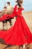 Chaka Salt Lake Du lịch Tây Tạng Tân Cương Sa mạc Du lịch Cổ điển Váy của phụ nữ Váy mỏng Váy kỳ nghỉ Váy đỏ - Váy dài