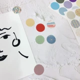 Ins color dot наклеек справочник дневника Diy Sticker Card Card и бумага Morandi Color Color Stall Sticker