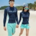 Bộ đồ lặn Hàn Quốc nữ sứa quần áo chống nắng ống thở dài tay áo tắm chia đôi phù hợp với quần áo lướt sóng quần áo bơi nam