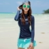 Bộ đồ lặn Hàn Quốc nữ sứa quần áo chống nắng ống thở dài tay áo tắm chia đôi phù hợp với quần áo lướt sóng quần áo bơi nam đồ đi biển cho cặp đôi Vài đồ bơi