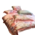 Cotton cotton satin jacquard Châu Âu đồ trang trí bốn mảnh phù hợp với phong cách Mỹ đám cưới màu đỏ đám cưới thổ cẩm đầy màu sắc giường - Bộ đồ giường bốn mảnh