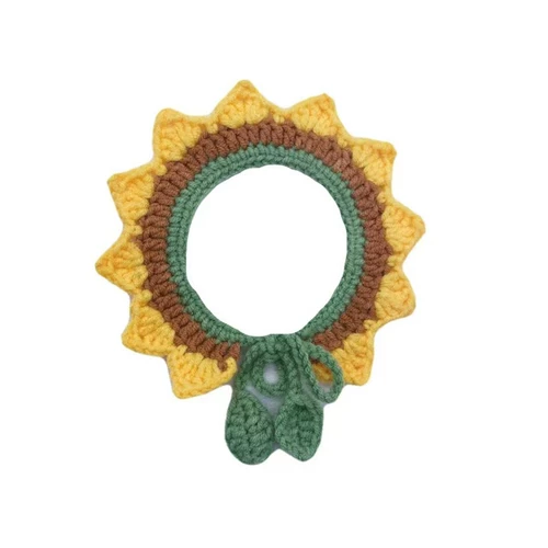 Милый чокер ручной работы, кролик, регулируемый шарф, кот, подсолнух, кошки и собаки