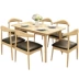 Yiqin mét nội thất bên cạnh bàn ăn gỗ Bắc Âu kết hợp bàn gỗ 1,3 mét rắn bàn gỗ căn hộ nhỏ nội thất phòng ăn - Bộ đồ nội thất