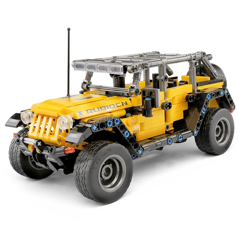Senbao Technology Series Cơ khí Hurricane-Jeep Wrangler Mô hình Xe địa hình Lắp ráp Khối xây dựng Đồ chơi 601 chiếc - Khác