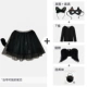 Trẻ em trang phục Halloween cosplay cô gái mèo trang phục đen phù thủy áo choàng áo choàng trình diễn trang phục