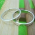 S999 sterling đôi nhẫn đôi nam nữ làm bằng tay mịn màng mờ chải đôi nhẫn chữ quà tặng ngày Valentine - Nhẫn