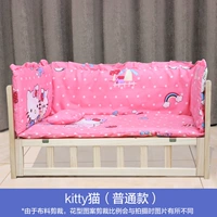 Полная древесина обычная кровать+постельное белье кот кот