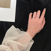 Thời trang Sinh viên Nhật Bản và Hàn Quốc vận chuyển hoang dã trang sức zircon dát đơn giản vòng tròn hình học điều chỉnh vòng đeo tay nữ S094 chuỗi đeo tay